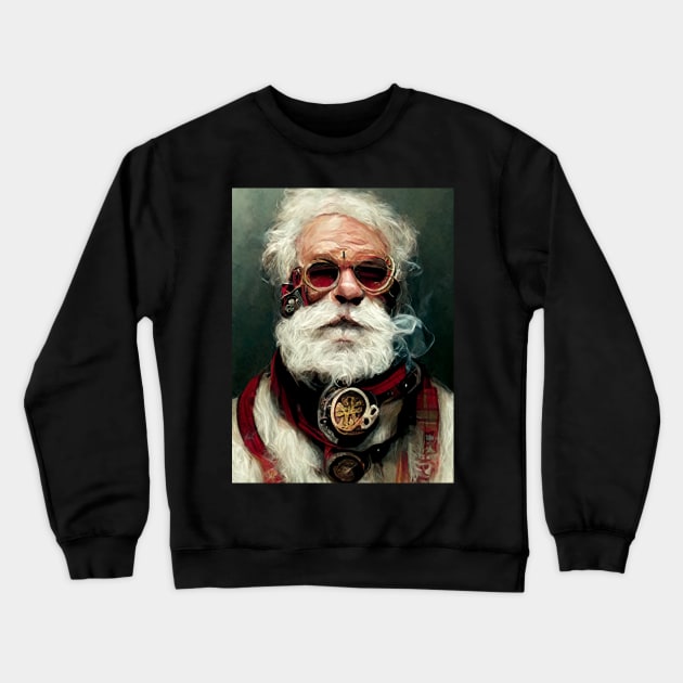 Steampunk Santa Crewneck Sweatshirt by mw1designsart